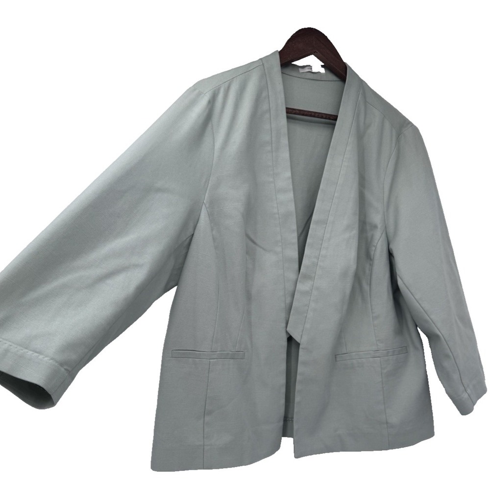 Maurices light green Open Blazer 21 ptp soft cotton career teacher business L